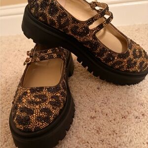 Betsey Johnson Leopard Print Platform Shoes